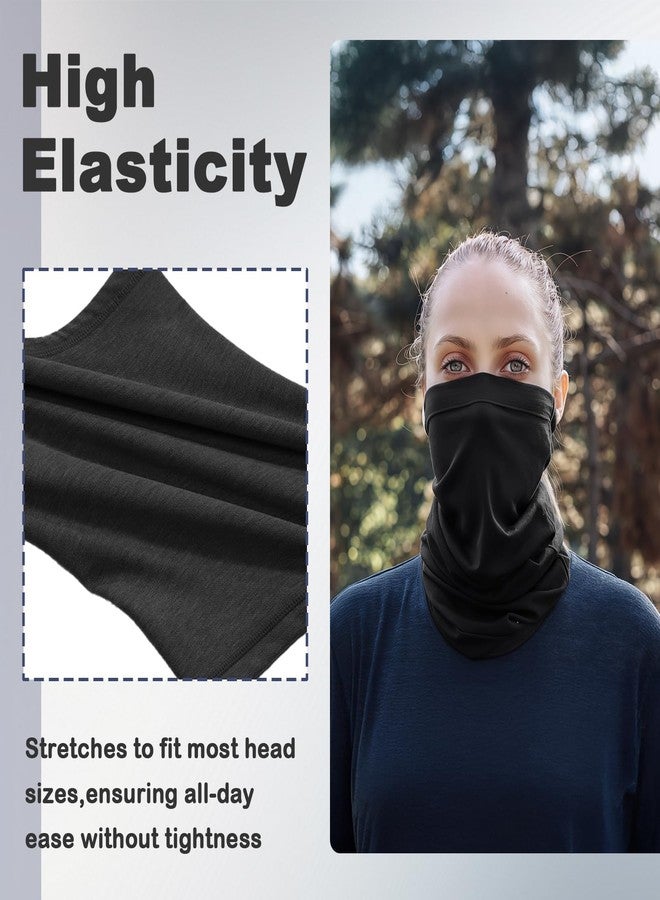 MAOOHON Faraday Gaiter Shielding Scarf Shields 5G WiFi Bluetooth with Silver Fabric Protective Scarf Faraday Hood Protects Brain Face Neck Black - Image 4